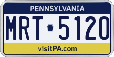 PA license plate MRT5120