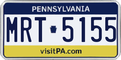 PA license plate MRT5155