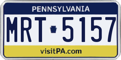 PA license plate MRT5157