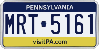 PA license plate MRT5161
