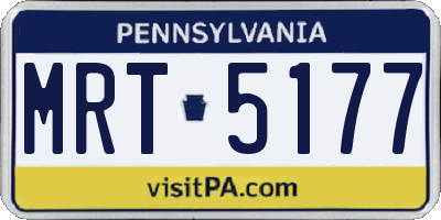 PA license plate MRT5177