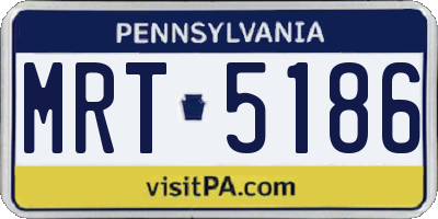 PA license plate MRT5186