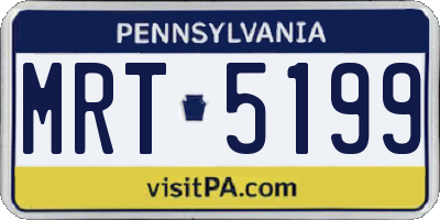 PA license plate MRT5199