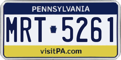 PA license plate MRT5261