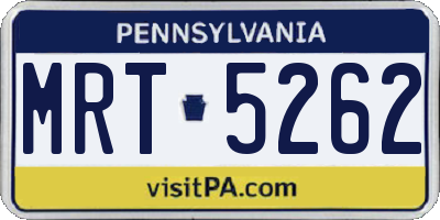 PA license plate MRT5262