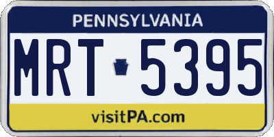 PA license plate MRT5395