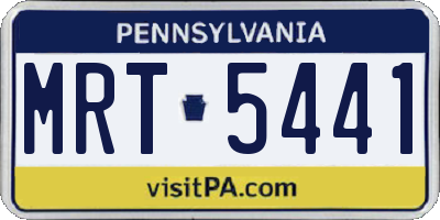 PA license plate MRT5441