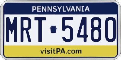 PA license plate MRT5480