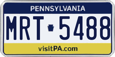 PA license plate MRT5488