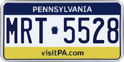 PA license plate MRT5528