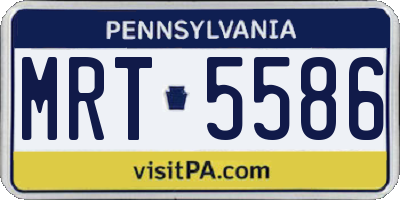 PA license plate MRT5586