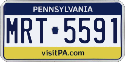 PA license plate MRT5591