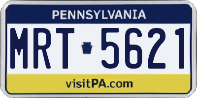 PA license plate MRT5621