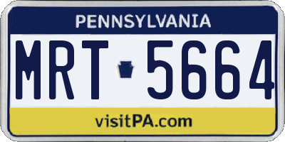PA license plate MRT5664