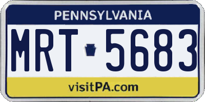 PA license plate MRT5683