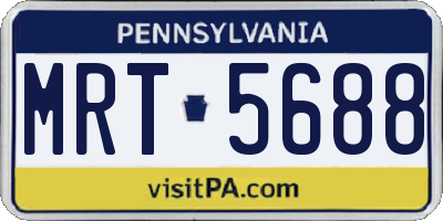PA license plate MRT5688