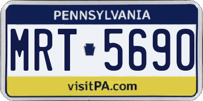 PA license plate MRT5690