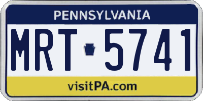 PA license plate MRT5741