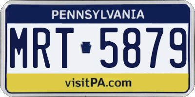 PA license plate MRT5879