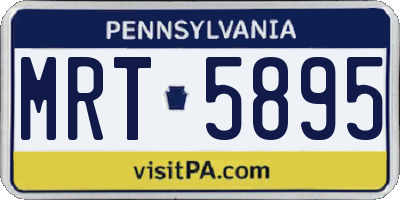 PA license plate MRT5895