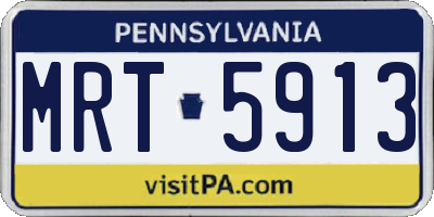 PA license plate MRT5913