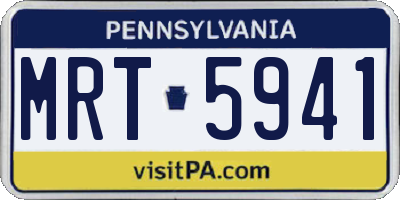 PA license plate MRT5941