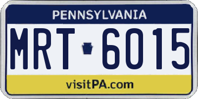 PA license plate MRT6015