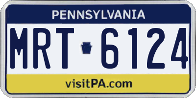 PA license plate MRT6124