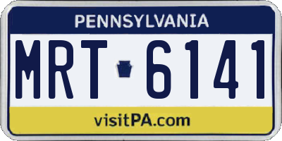 PA license plate MRT6141