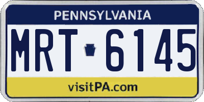 PA license plate MRT6145