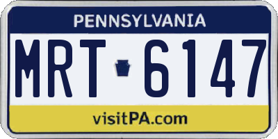PA license plate MRT6147
