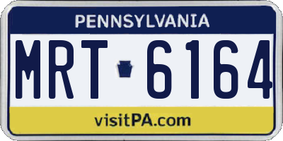 PA license plate MRT6164
