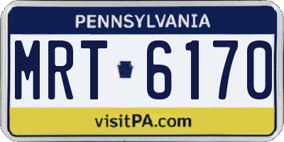 PA license plate MRT6170