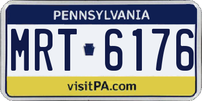 PA license plate MRT6176