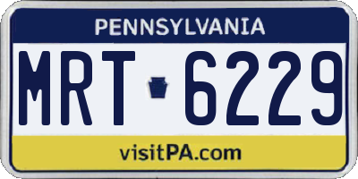 PA license plate MRT6229