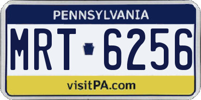PA license plate MRT6256