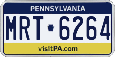 PA license plate MRT6264