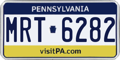 PA license plate MRT6282
