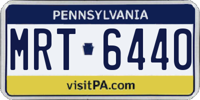 PA license plate MRT6440