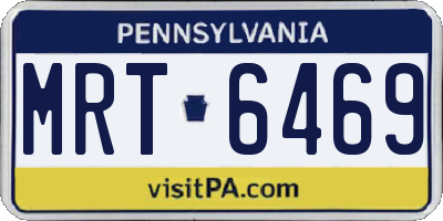 PA license plate MRT6469