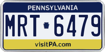 PA license plate MRT6479