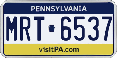 PA license plate MRT6537