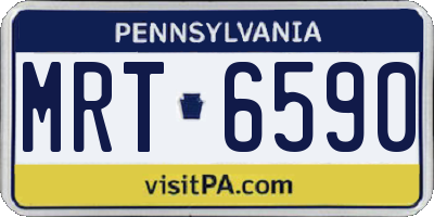 PA license plate MRT6590