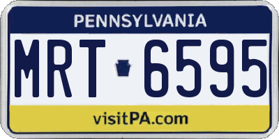 PA license plate MRT6595