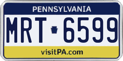 PA license plate MRT6599
