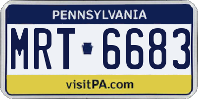 PA license plate MRT6683