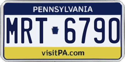 PA license plate MRT6790