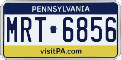 PA license plate MRT6856