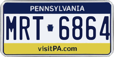 PA license plate MRT6864