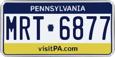 PA license plate MRT6877
